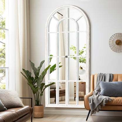 Window Mirror Arched Wood Mirror 71'' L*31'' W