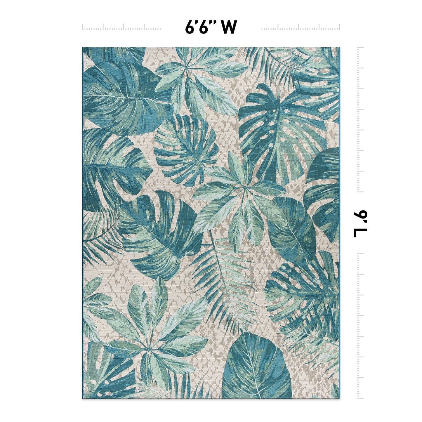 World Rug Gallery Contemporary Tropical Floral Indoor/Outdoor Area Rug