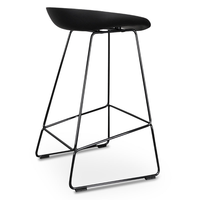 Allen 65cm Bar Stool - Full Black