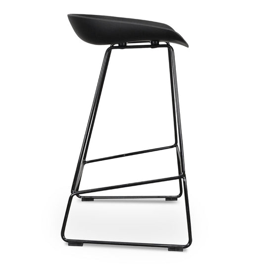 Allen 65cm Bar Stool - Full Black