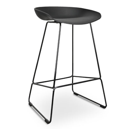 Allen 65cm Bar Stool - Full Black