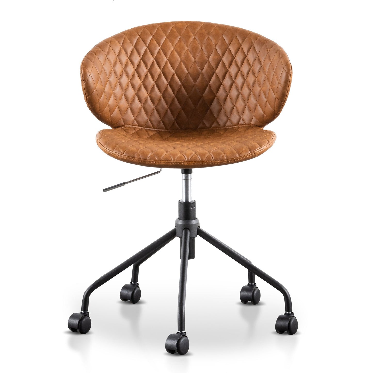 Amos Office Chair - Vintage Tan with Black Base