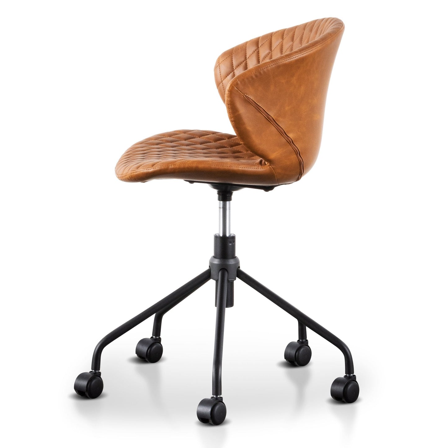 Amos Office Chair - Vintage Tan with Black Base