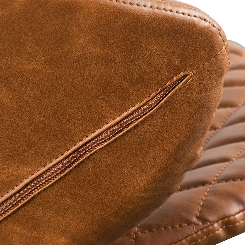 Amos Office Chair - Vintage Tan with Black Base