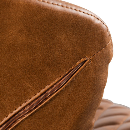 Amos Office Chair - Vintage Tan with Black Base