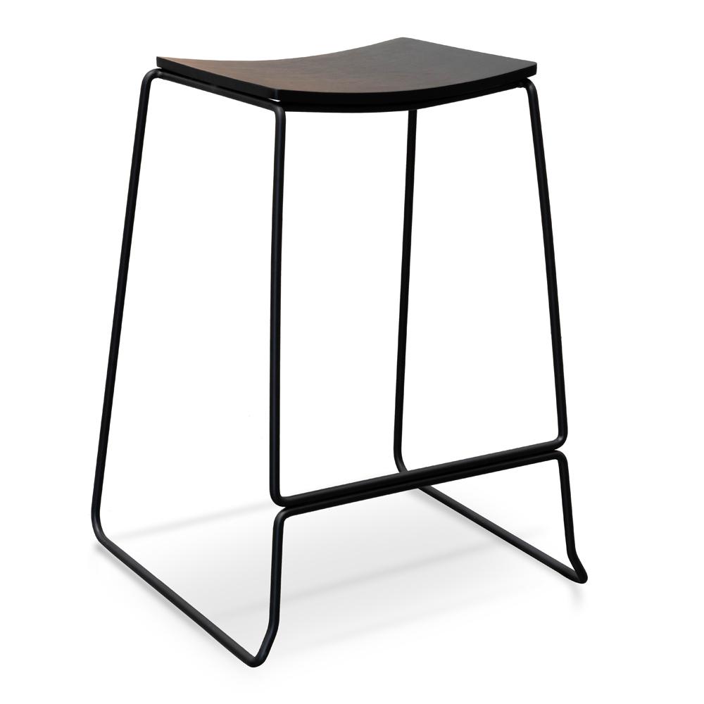 Apollo Timber Seat Bar Stool - Full Black - Last One