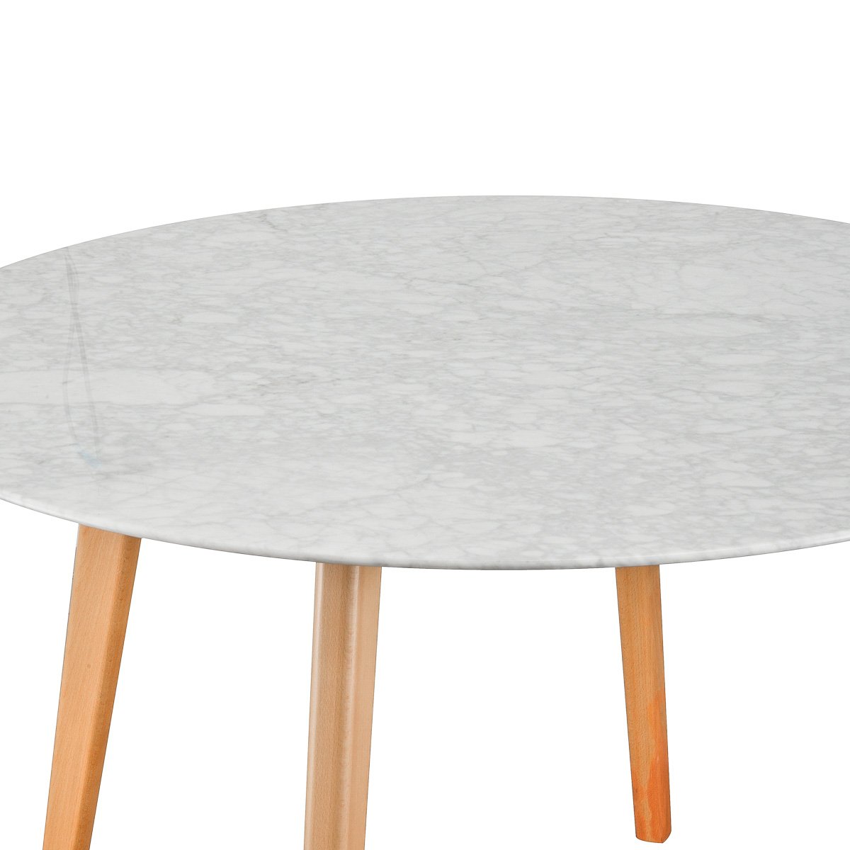 Aron 120cm Round Marble Dining Table - Natural Base