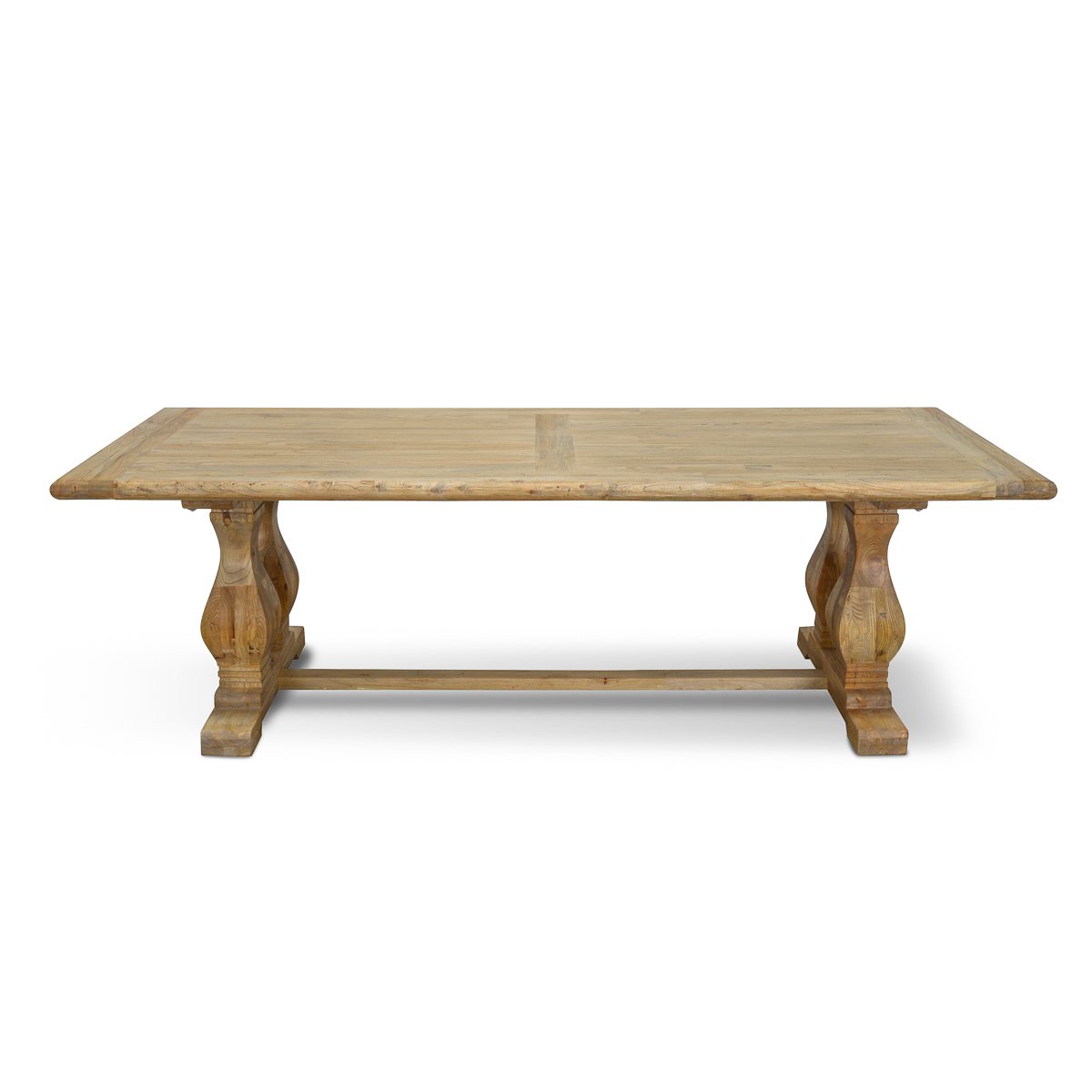 Artica Elm Wood Dining Table 2.4m - Rustic Natural