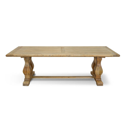 Artica Elm Wood Dining Table 2.4m - Rustic Natural