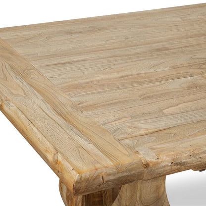 Artica Elm Wood Dining Table 2.4m - Rustic Natural
