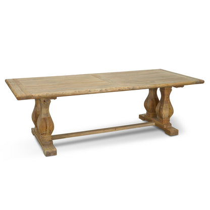 Artica Elm Wood Dining Table 2.4m - Rustic Natural