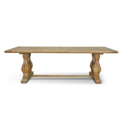 Artica Elm Wood Dining Table 2.4m - Rustic Natural