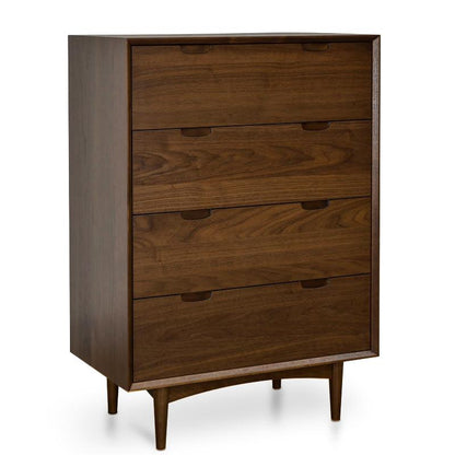 Asta 4 Drawer Chest Tallboy - Walnut