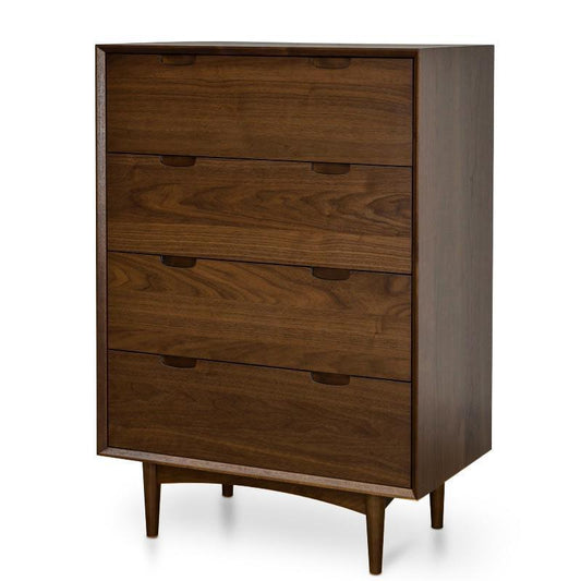 Asta 4 Drawer Chest Tallboy - Walnut