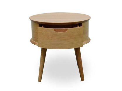 Asta Scandinavian Lamp Side Table - Natural