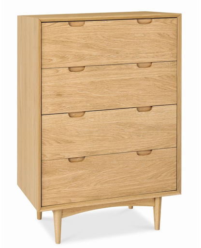 Asta 4 Drawer Chest Tallboy - Natural