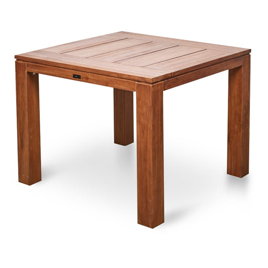Bairo 100cm Recycled Teak Square Outdoor Dining Table - Natural