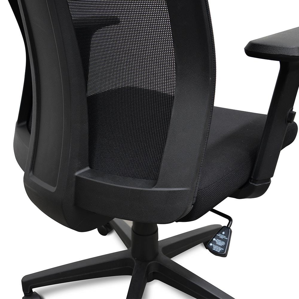 Benson Mesh Fabric Office Chair With Head Rest - Black