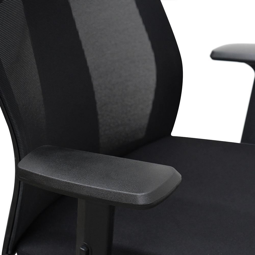 Benson Mesh Fabric Office Chair With Head Rest - Black