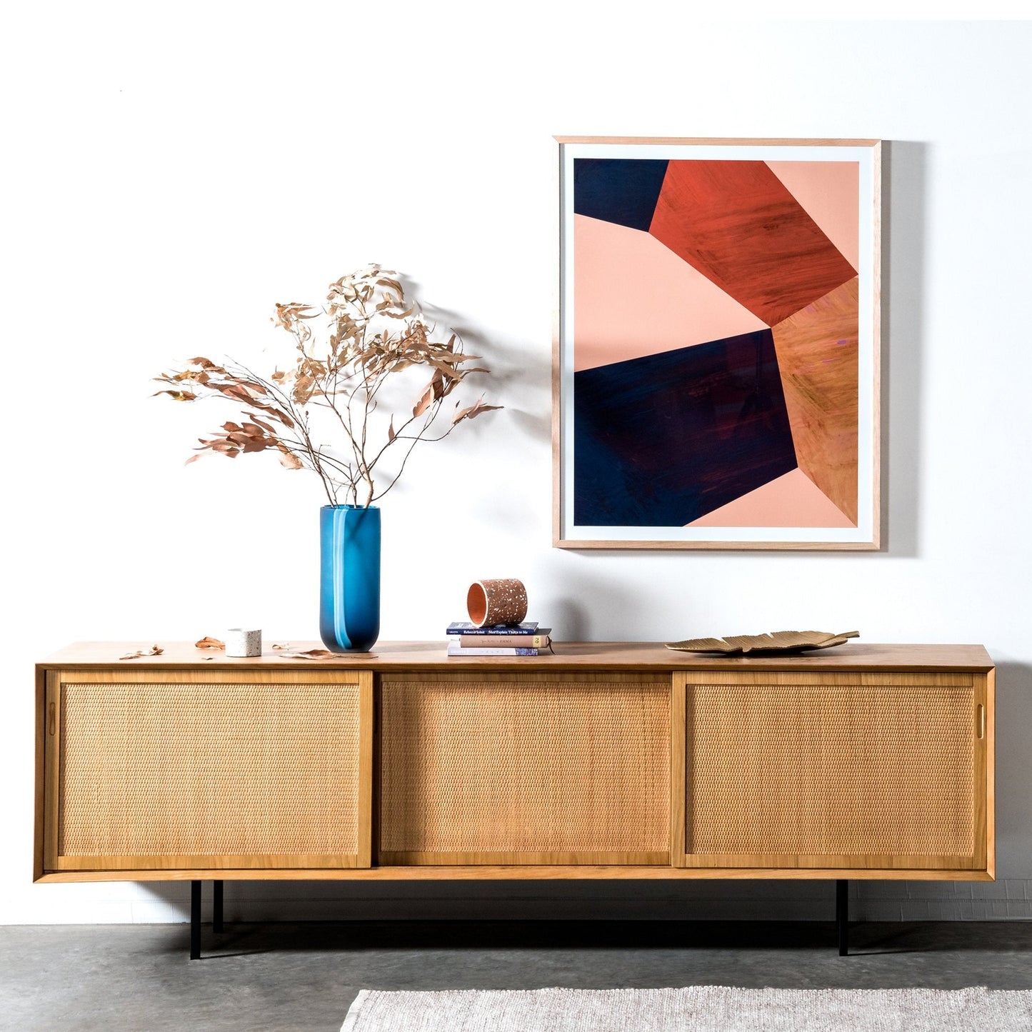 Bolton 2.2m Wooden TV Unit - Natural - Last One