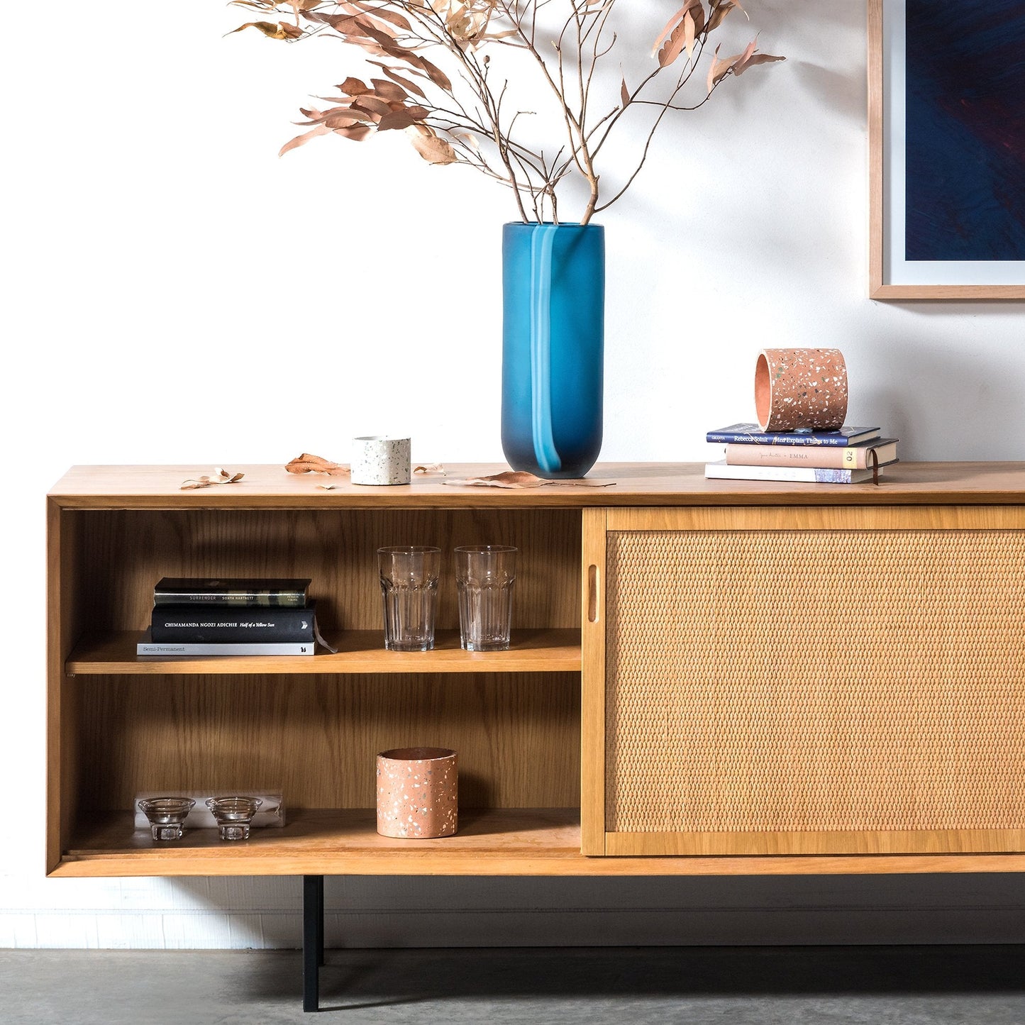 Bolton 2.2m Wooden TV Unit - Natural - Last One