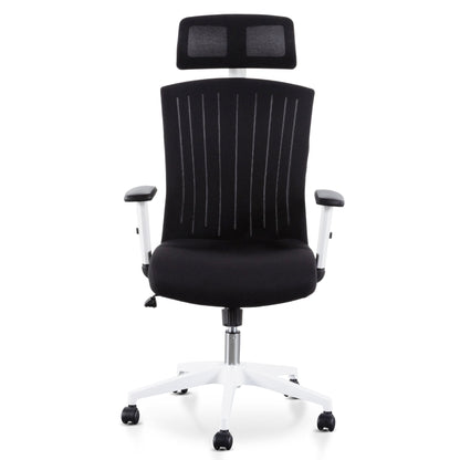 Caleb Mesh Office Chair - Black and White