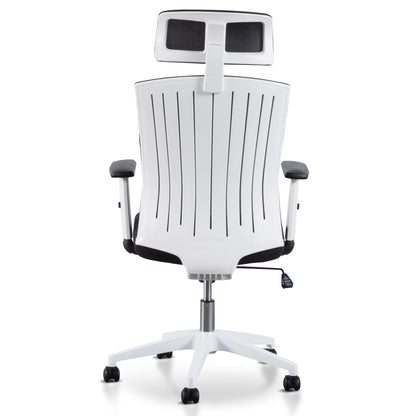 Caleb Mesh Office Chair - Black and White