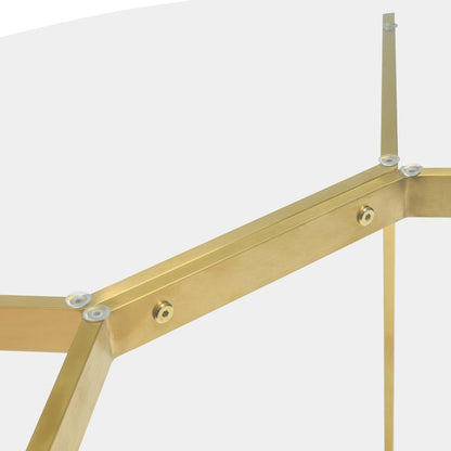 Cannon 1.2m Round Glass Dining Table - Gold Base