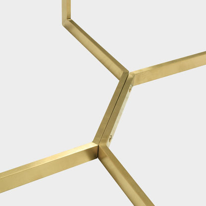 Cannon 1.2m Round Glass Dining Table - Gold Base