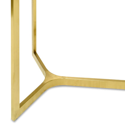 Cannon 1.2m Glass Console Table - Gold Base