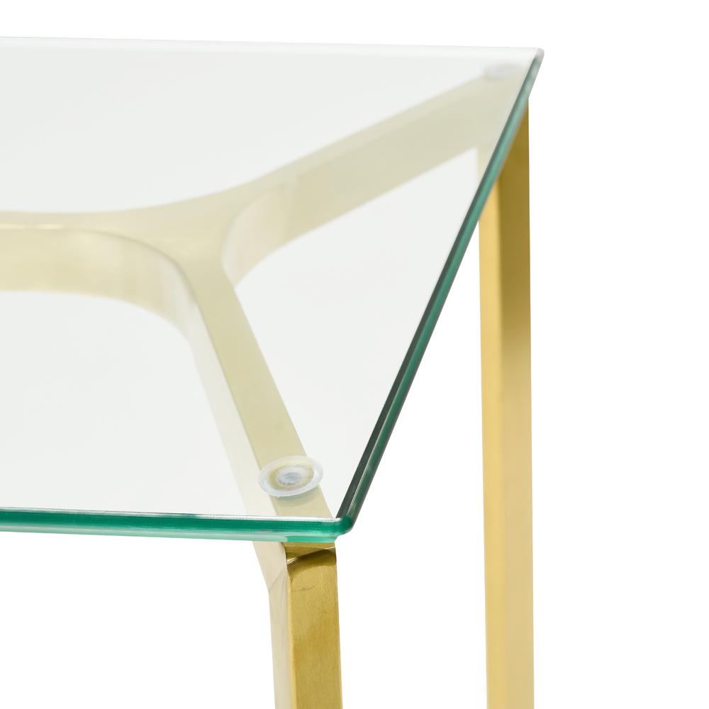 Cannon 1.2m Glass Console Table - Gold Base