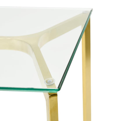 Cannon 1.2m Glass Console Table - Gold Base
