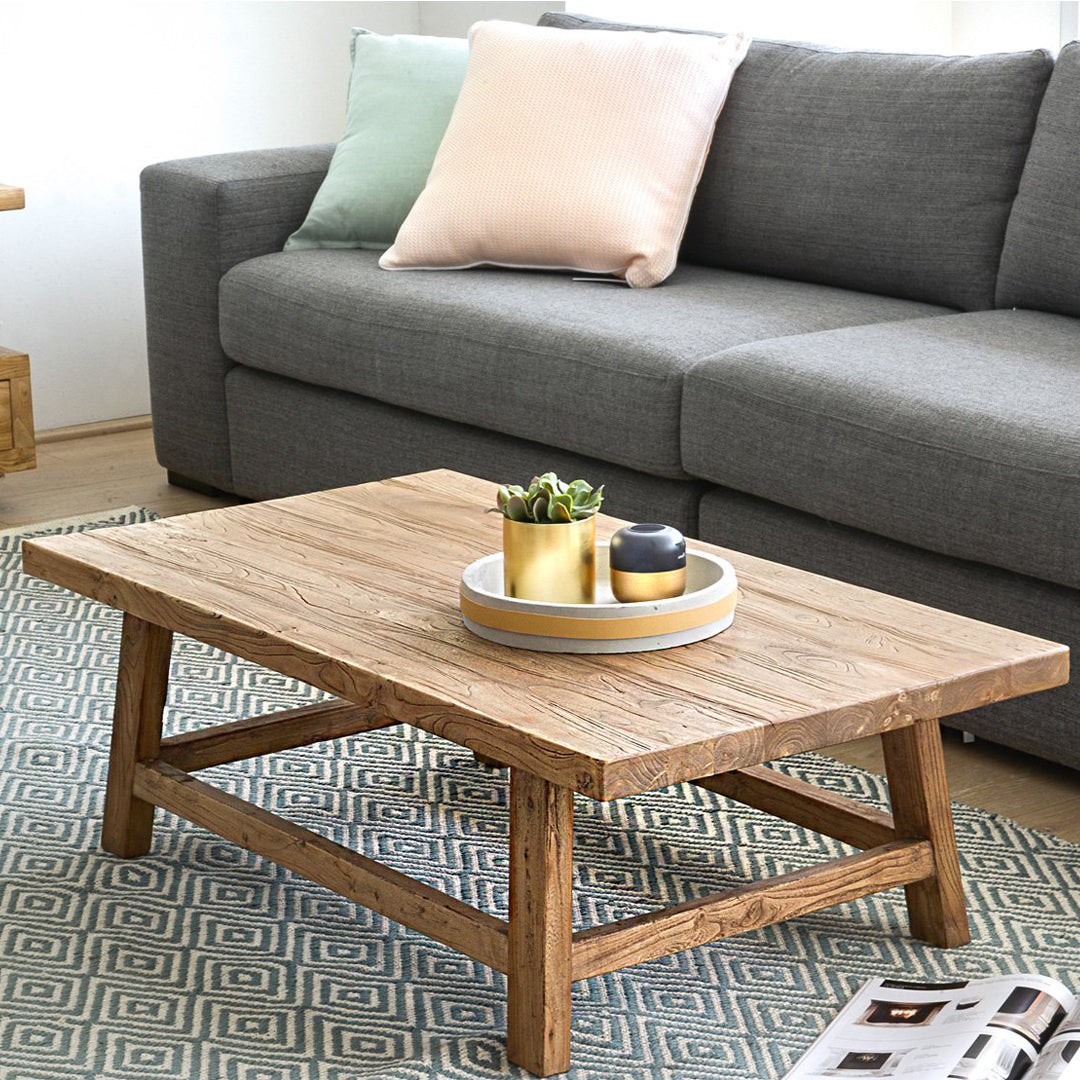 Canova 1.1m Reclaimed Wood Rectangular Coffee Table