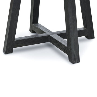 Clearance - Carlson 130cm Black Marble Dining Table with Glass Top.