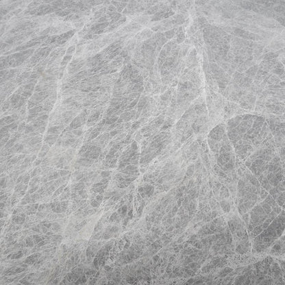 Carlson 130cm Grey Marble Round Dining Table with Glass Top