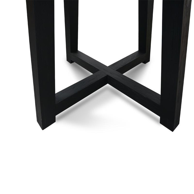 Carlson 130cm Grey Marble Round Dining Table with Glass Top