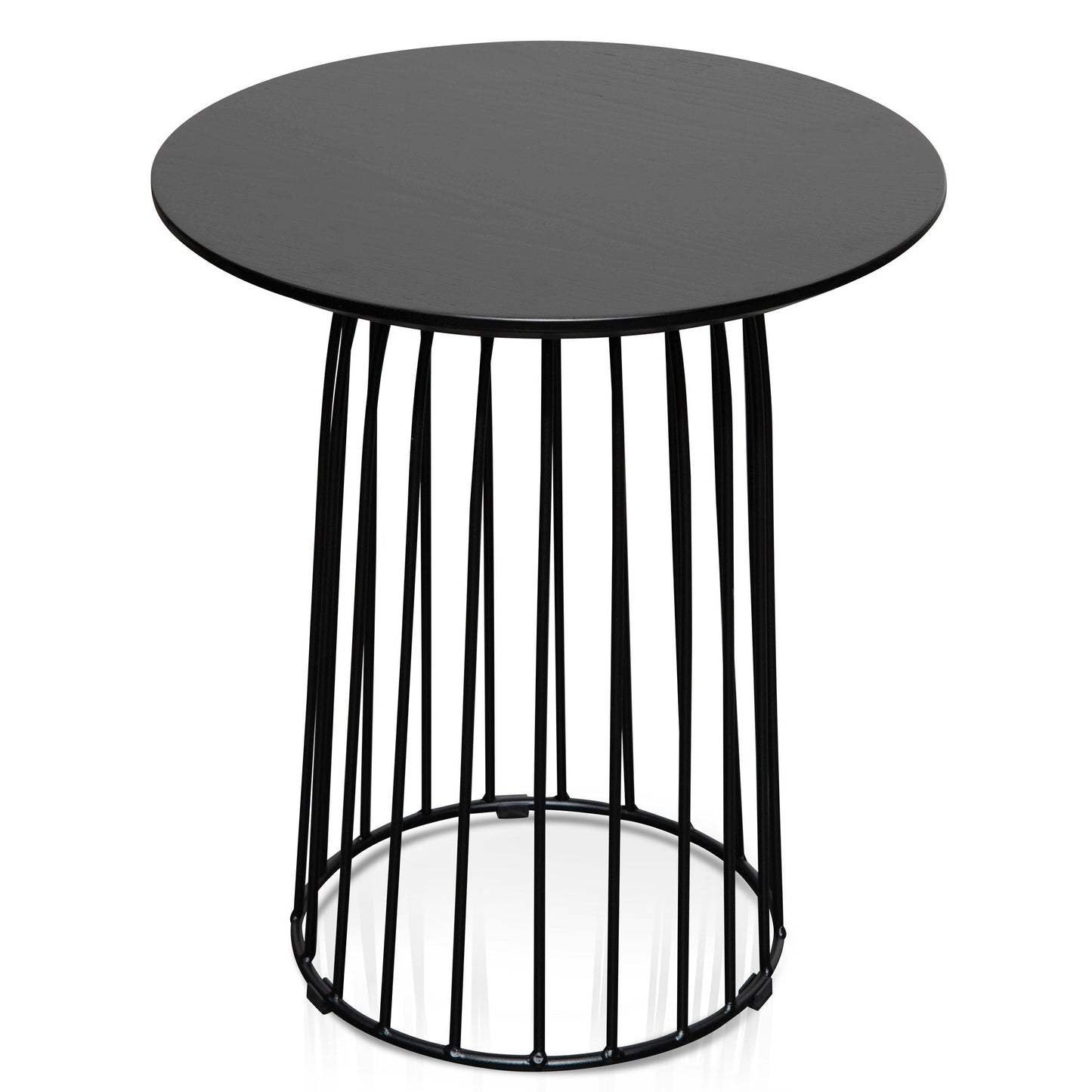 Carmella Round Side Table Set - Black Oak - Last One