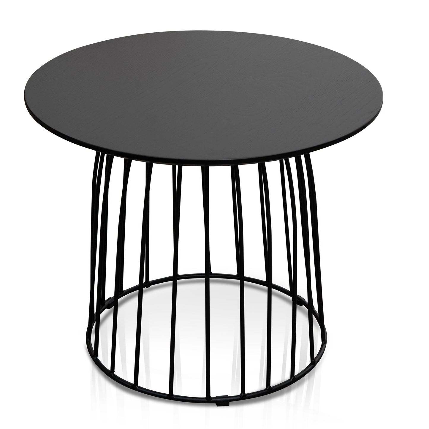 Carmella Round Side Table Set - Black Oak - Last One