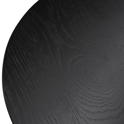 Carmella Round Side Table Set - Black Oak - Last One
