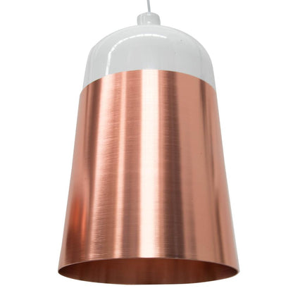 Clearance - Fontain Cylinder Pendant Lamp - Rose Gold - White