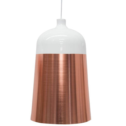 Clearance - Fontain Cylinder Pendant Lamp - Rose Gold - White