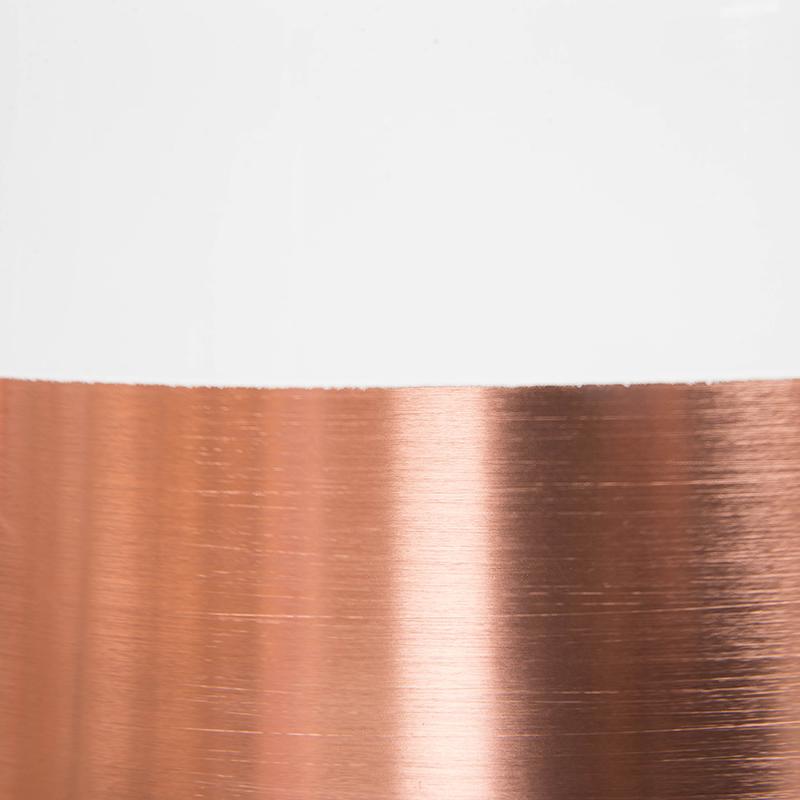Clearance - Fontain Slim Pendant Lamp - Rose Gold - White