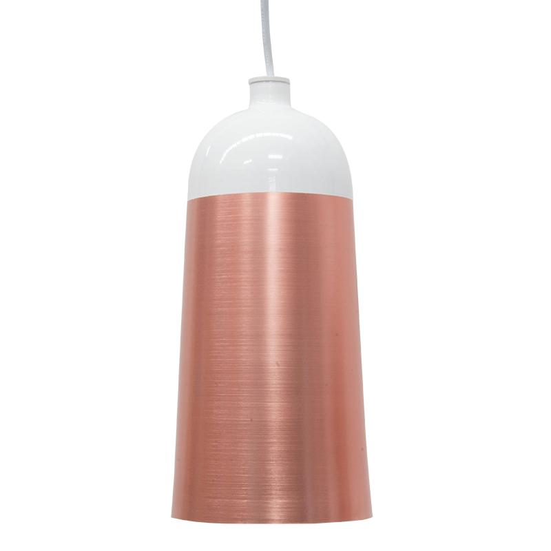 Clearance - Fontain Slim Pendant Lamp - Rose Gold - White