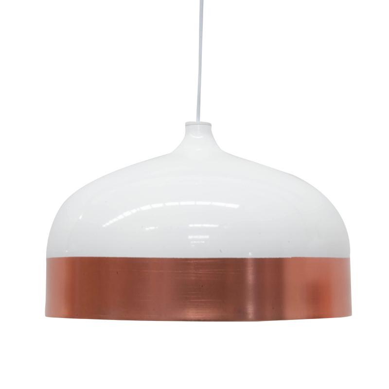 Clearance - Fontain Wide Pendant Lamp - Rose Gold - White