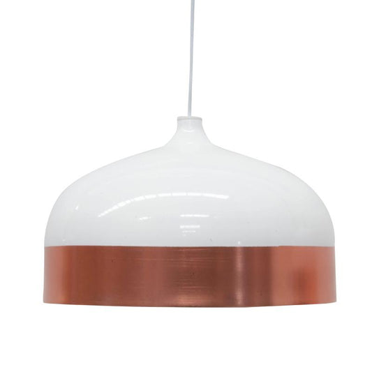 Clearance - Fontain Wide Pendant Lamp - Rose Gold - White