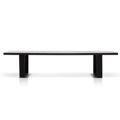 Dalton 2m Reclaimed Wood Bench - Black