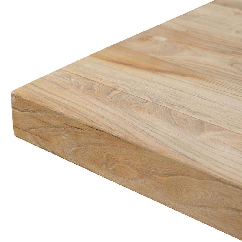 Dalton Reclaimed Wood Dining Table 2.4m - Rustic Natural - Upgraded Top