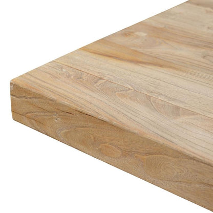 Dalton Reclaimed Wood Dining Table 2.4m - Rustic Natural - Upgraded Top