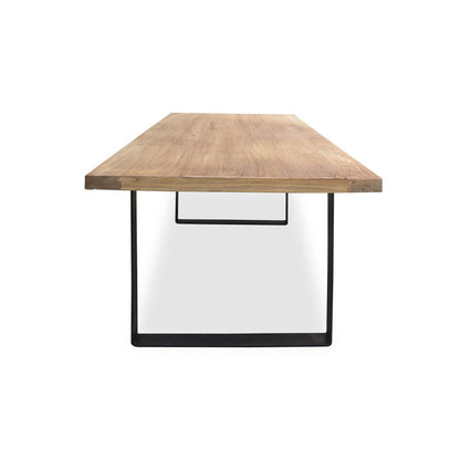 Dalton Reclaimed Elm Wood 1.5m Dining Table - Rustic Natural