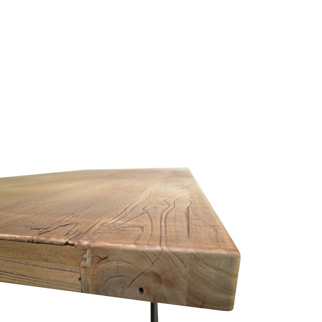 Dalton Reclaimed Elm Wood 1.5m Dining Table - Rustic Natural